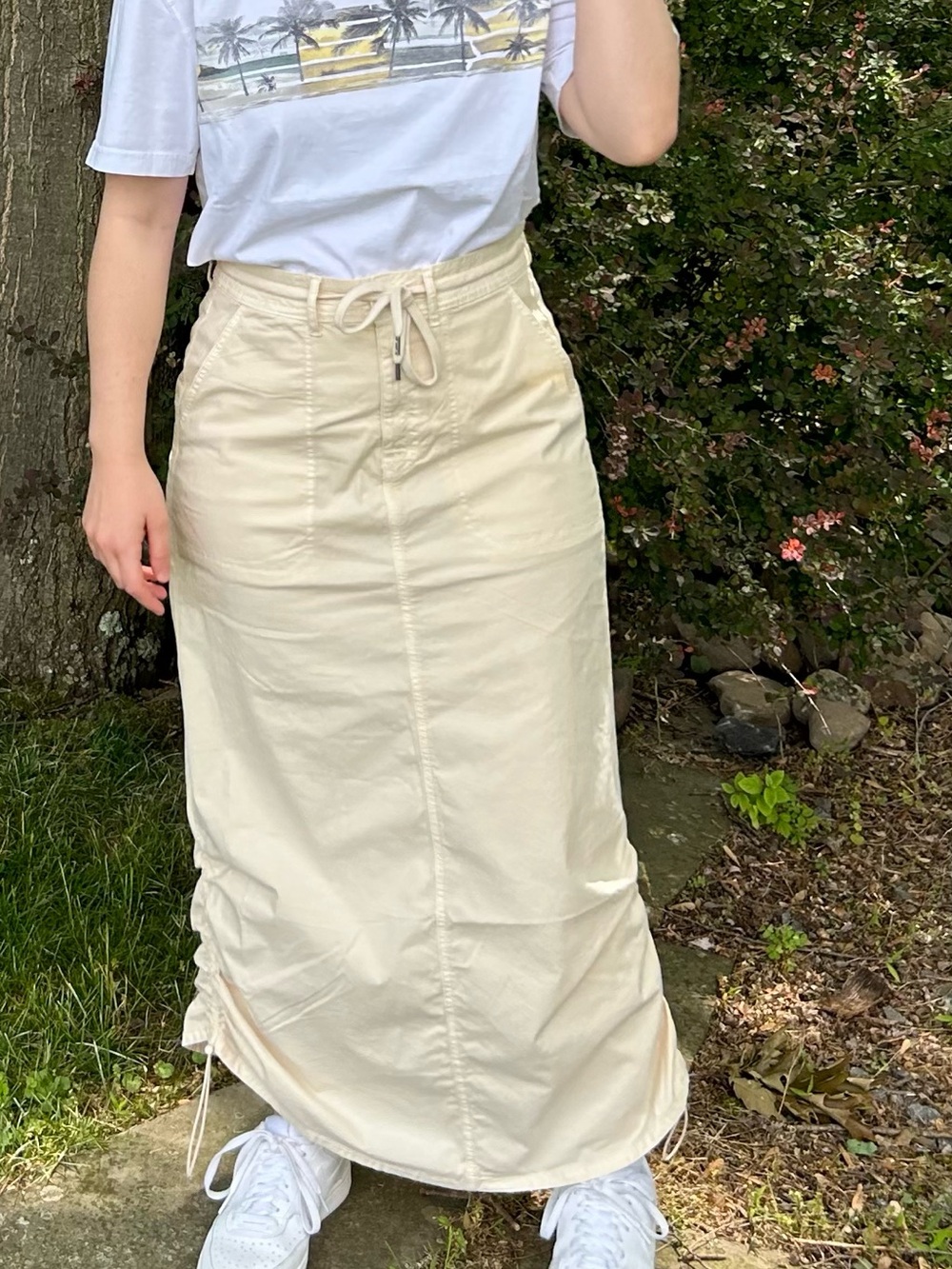 American Eagle Long Khaki Skirt
